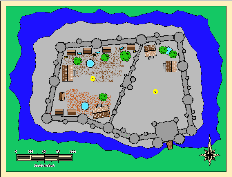 large map of Castle F, 800 x 610